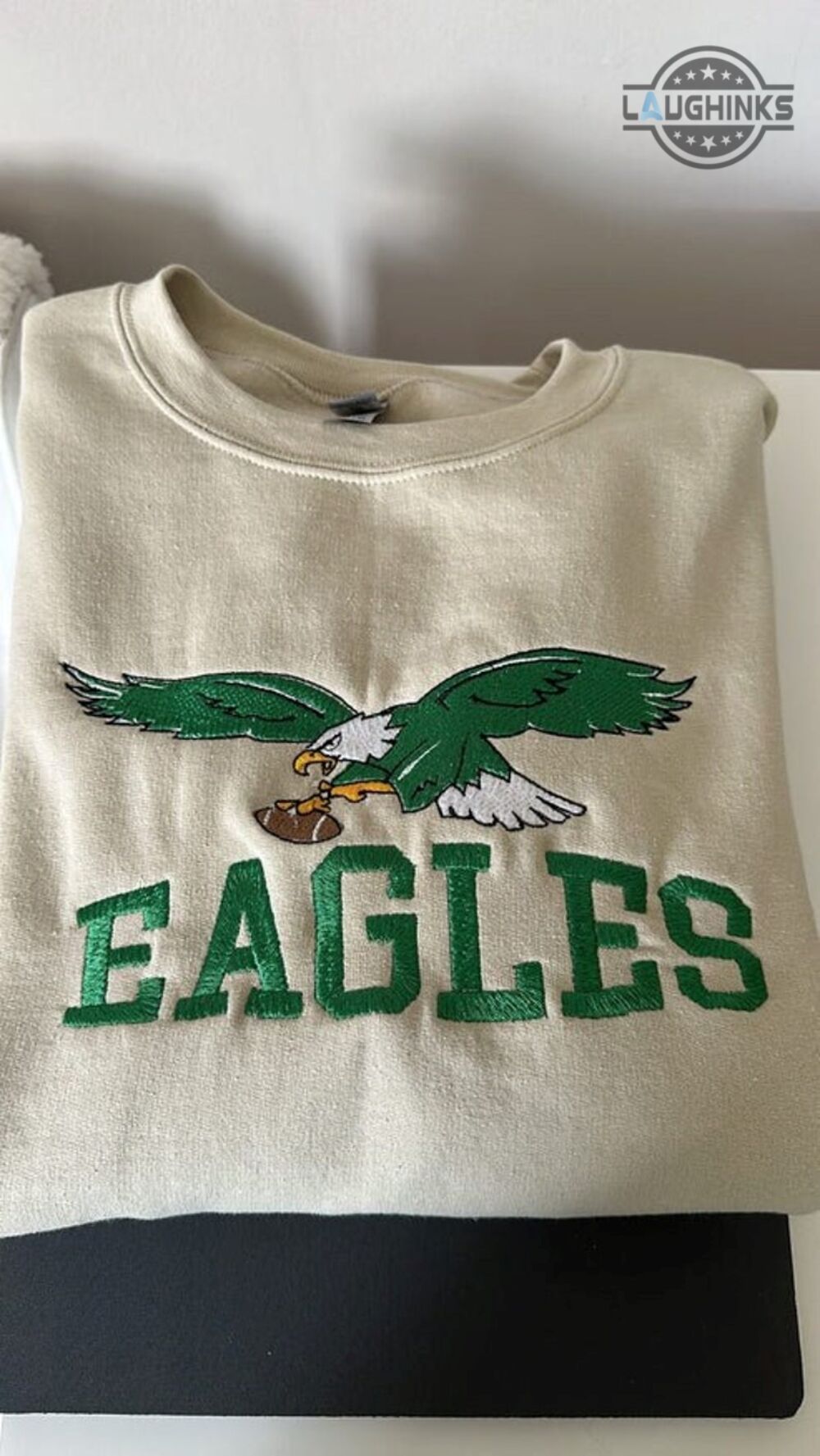 eagles crewneck sweatshirt tshirt hoodie unisex embroidered philadelphia eagles sweatshirt vintage embroidery eagles gear kelly green eagles embroidered shirts laughinks 1