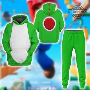 Yoshi Hoodie Tshirt Sweatshirt Sweatpants All Over Printed Super Mario  Yoshi Halloween Costume Yoshi Costumes Adults Kids Game Super Mario Bros  Cosplay Green Suit - Laughinks