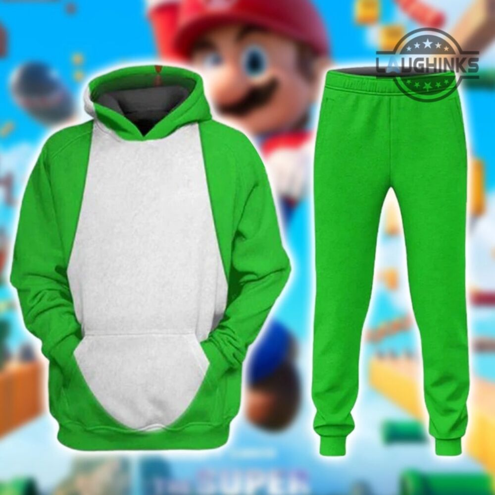 Yoshi Hoodie Tshirt Sweatshirt Sweatpants All Over Printed Super Mario  Yoshi Halloween Costume Yoshi Costumes Adults Kids Game Super Mario Bros  Cosplay Green Suit - Laughinks