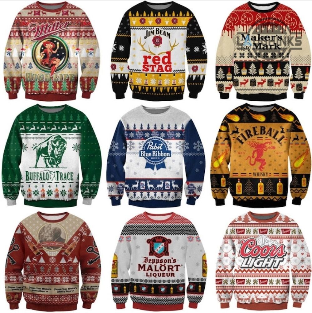 beer christmas sweater all over printed love beer artificial wool ugly xmas sweatshirt beer wine whiskey drinking funny shirts coors light miller light bud light laughinks 1
