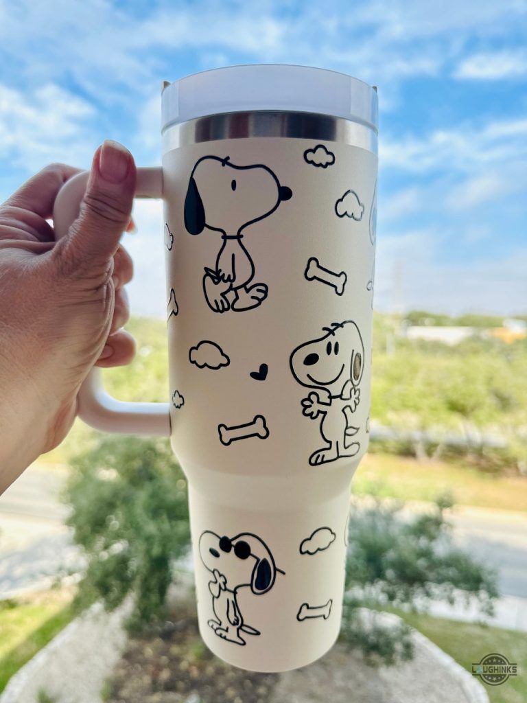 Snoopy Tumbler 40 Oz Snoopy The Peanuts Cute Cartoon Movie Stainless