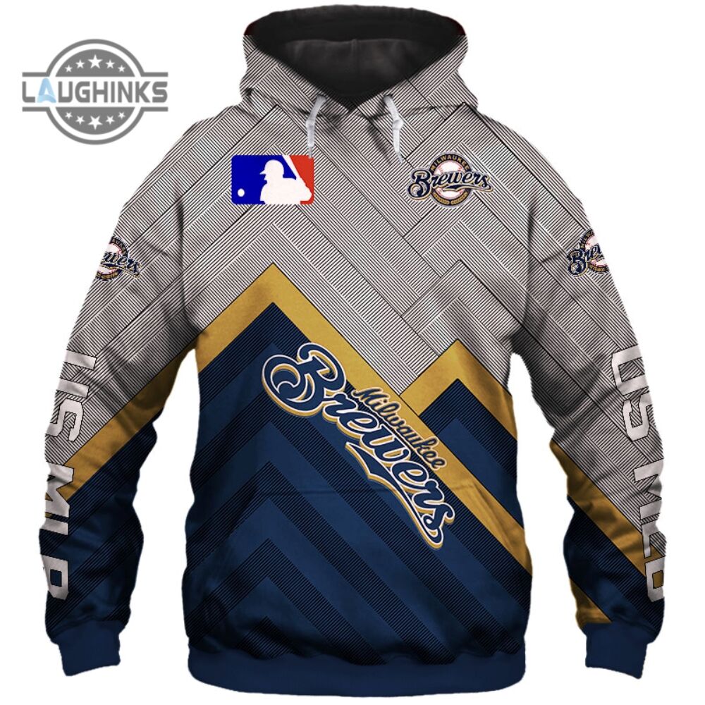 milwaukee brewers hoodie 3d cheap baseball sweatshirt for fans game day all over printed tshirt hoodie sweater laughinks 1
