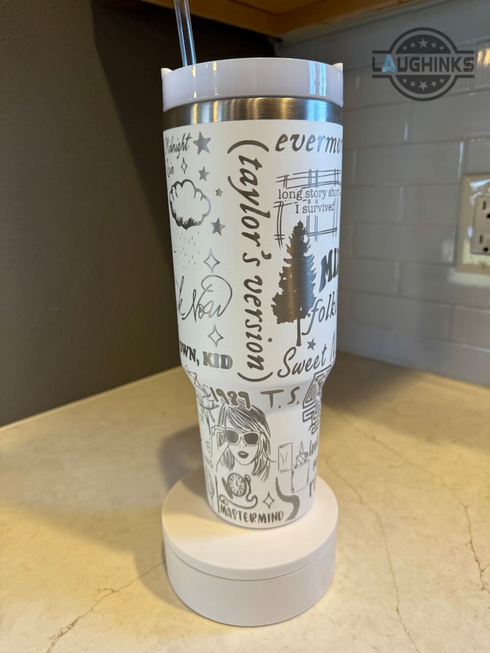 Lover Stanley Cup 40 Oz Taylor Swift Stanley Tumbler Dupe 40Oz The Eras  Tour Engraved Stainless Steel Tumbler Valentines Gift For Swifties -  Laughinks