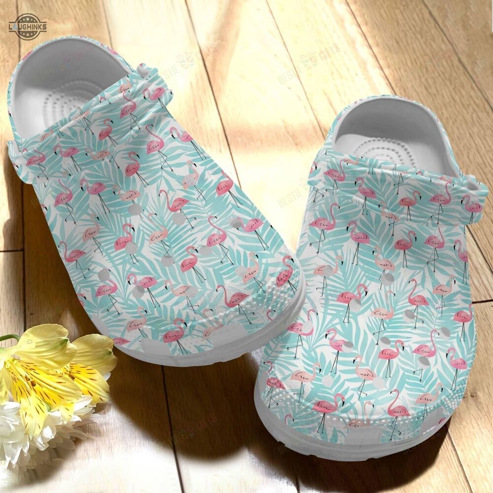 Teal flamingo online crocs